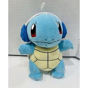 Pokémon Holiday Squirtle Ear Muffs  8" Plush 2021 Blue Turtle Stuffed Animal